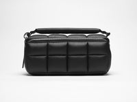 The Homee - Black Quilted Makeup Bag