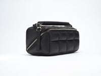 The Homee - Black Quilted Makeup Bag