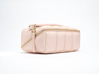 The Bigee - Large Blush Pink Quilted Makeup Bag