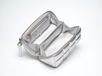 The Homee - Silver Quilted Makeup Bag