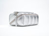 The Bigee - Large Silver Quilted Makeup Bag