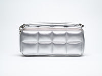 The Homee - Silver Quilted Makeup Bag