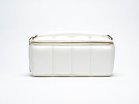 The Bigee - Large White Quilted Makeup Bag