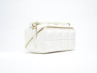 The Homee - White Quilted Makeup Bag